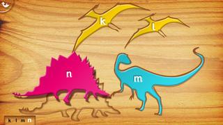 Application screenshot: 3 Mes Premiers Puzzles en Bois : les Dinosaures - Un jeu de Puzzle pour Enfants pour Apprendre l&#039;Alphabet [itunes]