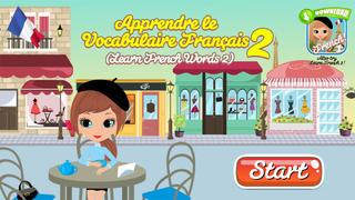 Application screenshot: 1 Learn French Words 2 gratuit: jeu de leçons de vocabulaire utilisant le langage des cartes flash [itunes]