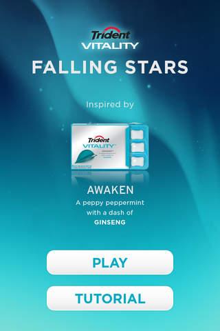 Application screenshot: 1 Falling Stars by Trident Vitality Gum [itunes]