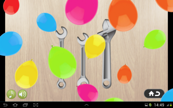Application screenshot: 2 Puzzle 4 enfants - outils