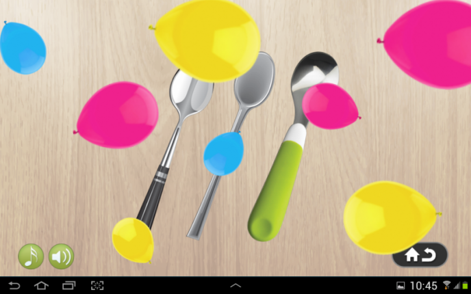 Application screenshot: 3 Puzzle 4 enfants - cuisine