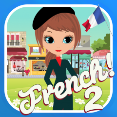 Application logo: Learn French Words 2 gratuit: jeu de leçons de vocabulaire utilisant le langage des cartes flash [itunes]